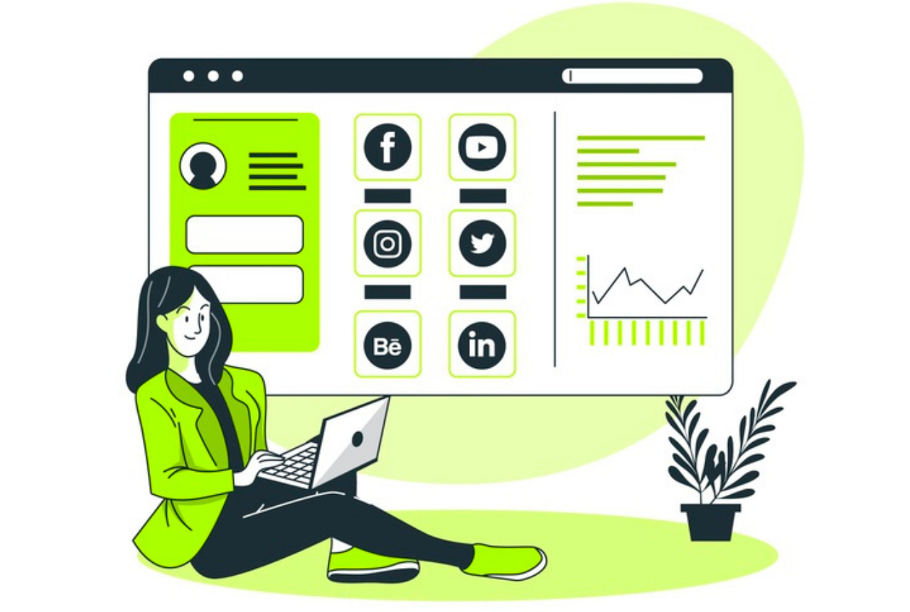 Community Manager profesional trabajando.